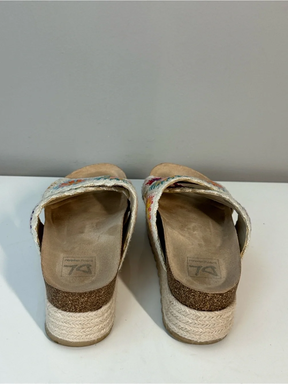 Dirty Laundry Plays Floral Crochet Platform Cork Platform Espadrilles Size 6
